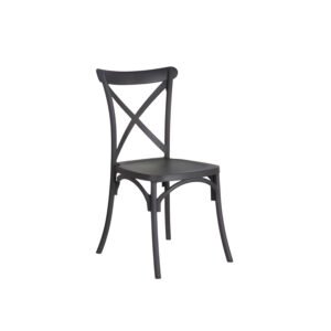 Stylish black plastic chair