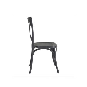 Stylish black plastic chair